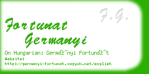 fortunat germanyi business card